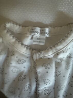 Kissy Kissy Baby Elephant  Footie Size Newborn
